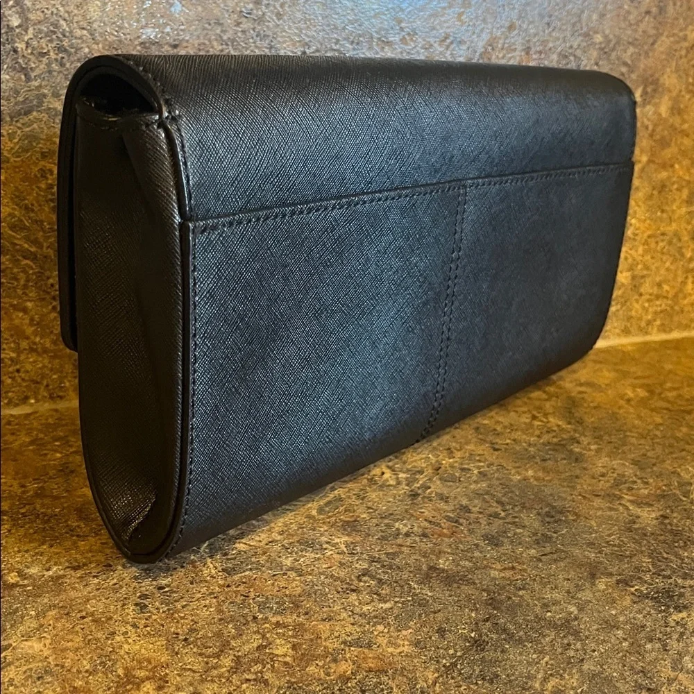 NEW Calvin Klein Cindy Saffiano Clutch Shoulder Bag β Black π€ - Picture 7 of 12